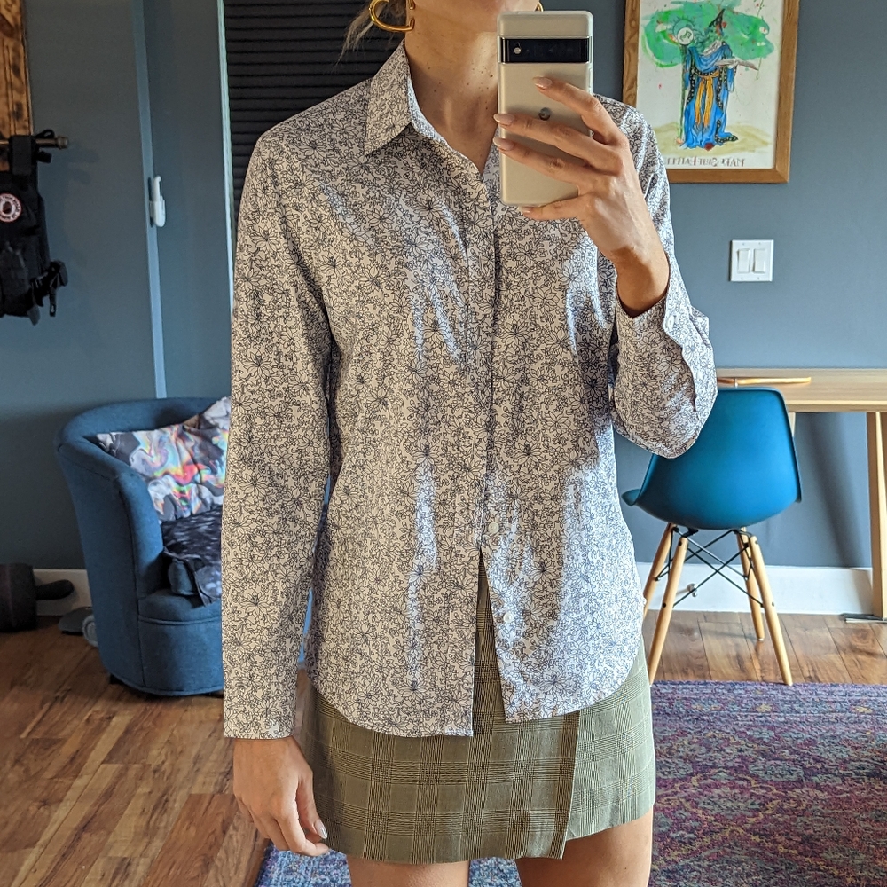 Express Men's Floral Dress Shirt